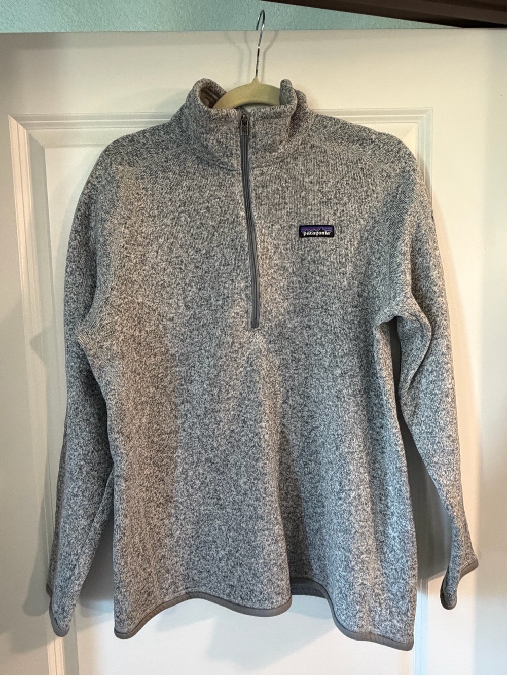 Patagonia Heather Gray Quarter-Zip Fleece Pullover